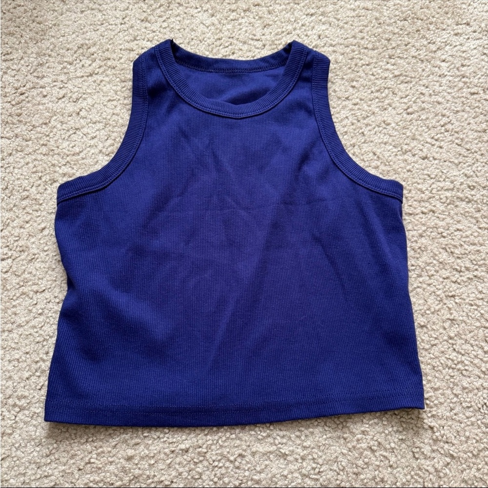 Blue Sleeveless Tank Top
